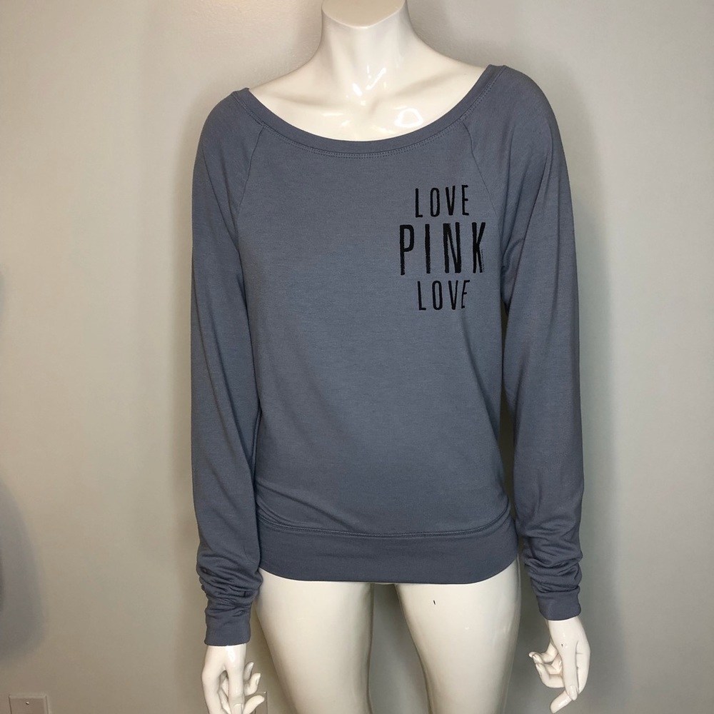 Pink sweatshirt medium gray size xs - Picture 2 of 8